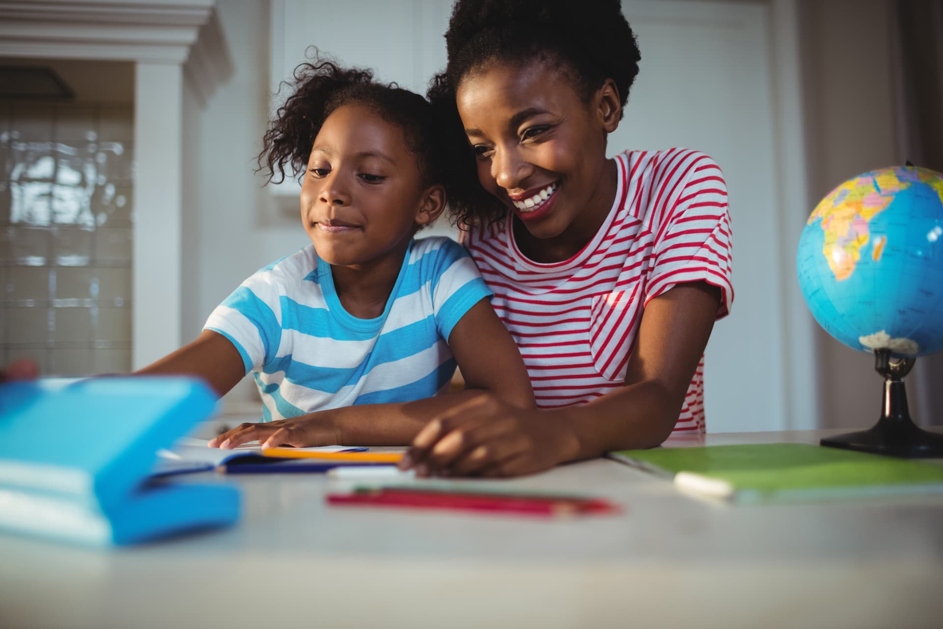 Two students studying together